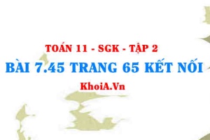 Bài 7.45 trang 65 Toán 11 Kết nối tri thức Tập 2